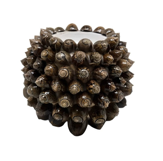 Bougeoir Coquillages Brun – Déco Bord de Mer