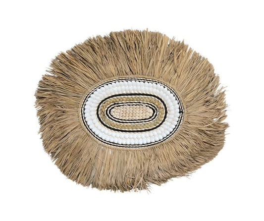 Juju Hat en raphia et coquillages