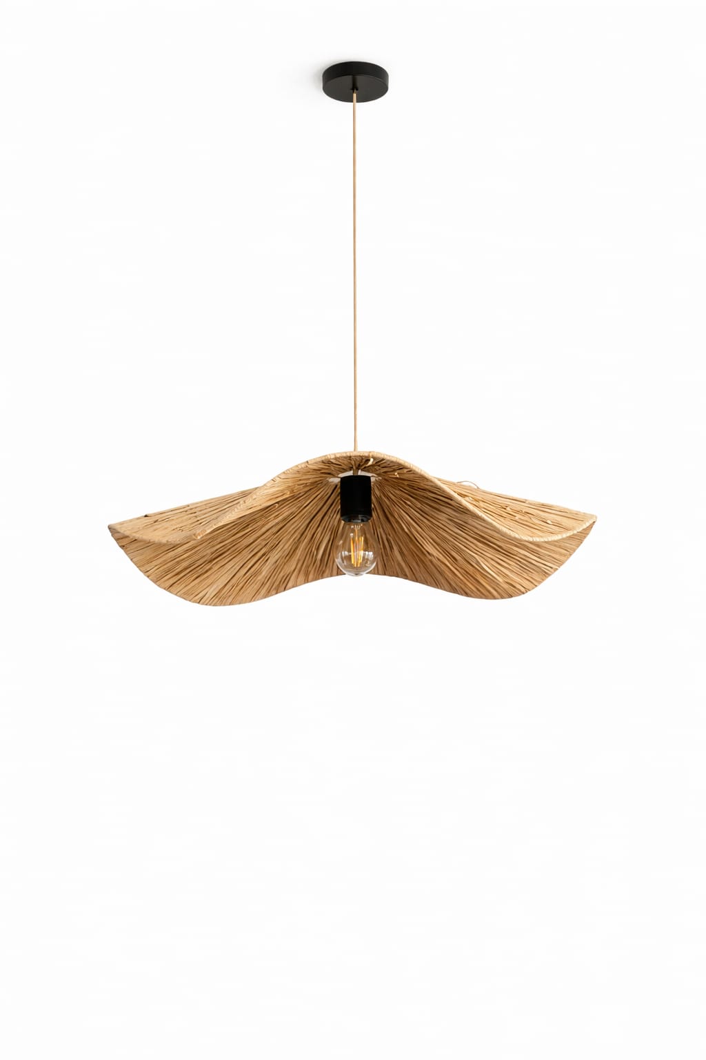 Suspension en raphia - Fleur