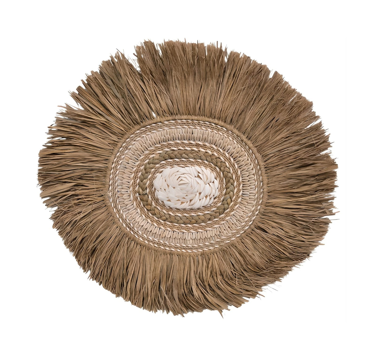 Juju Hat en raphia et coquillages