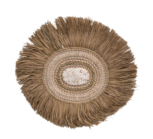 Juju Hat en raphia et coquillages