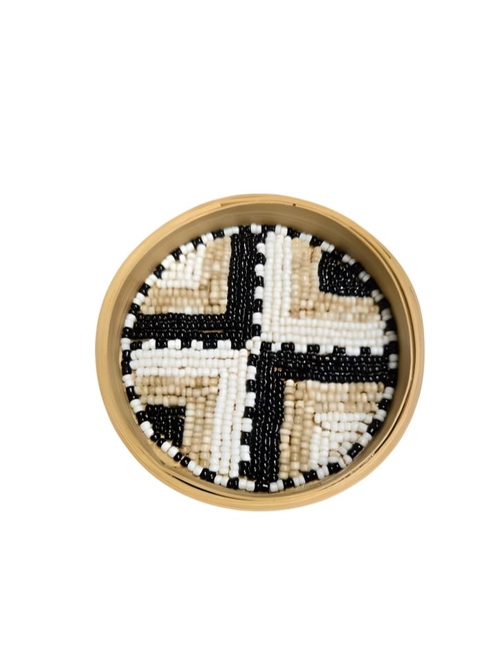 Sous-verre en perles et bambou #3