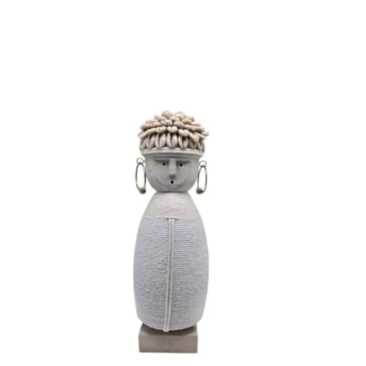 Statuette Namji en bois blanche – Taille S