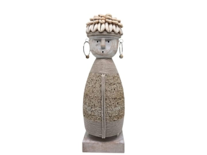 Statuette Namji en bois beige – Taille L