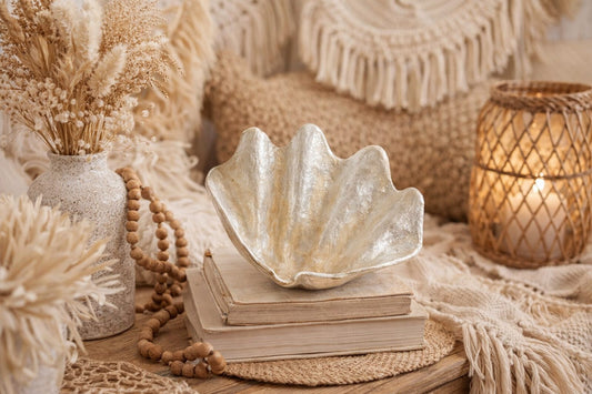 Bénitier décoratif en coquillage – 20 cm