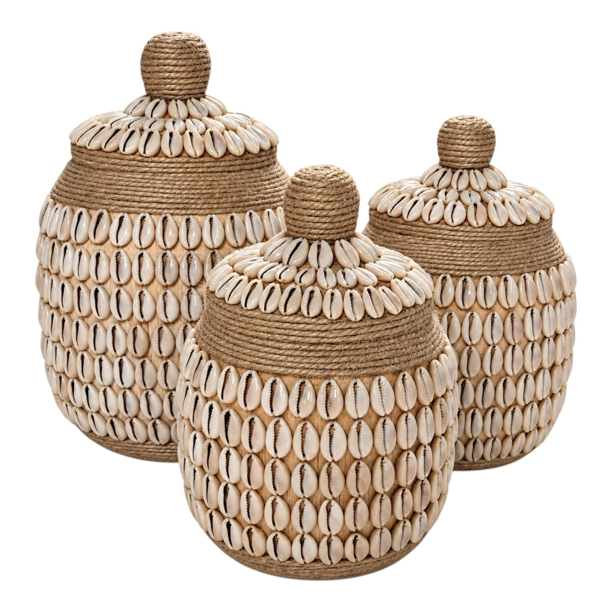 Boîte décorative en coquillages cauris 