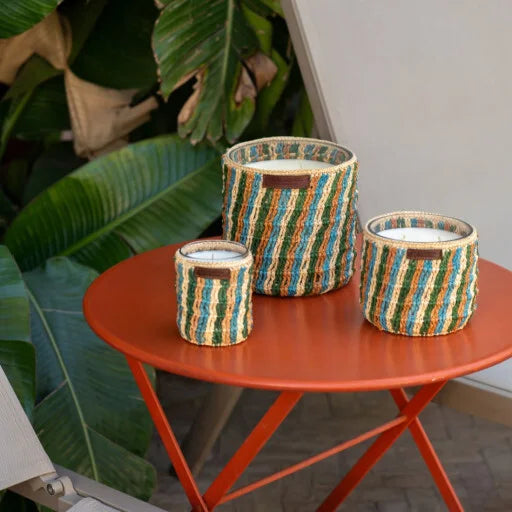 Bougie raphia Bahia – Style bohème