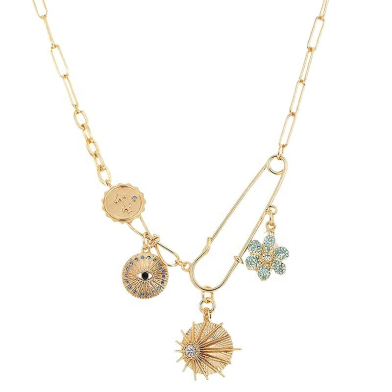 Collier bohème doré femme charms – Collier bohème chic