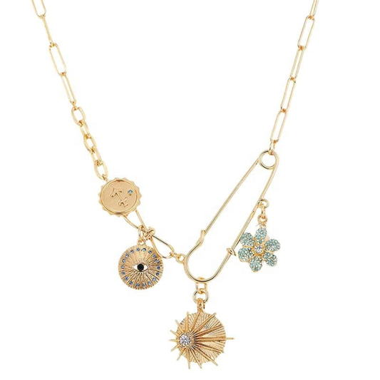 Collier bohème doré femme charms – Collier bohème chic