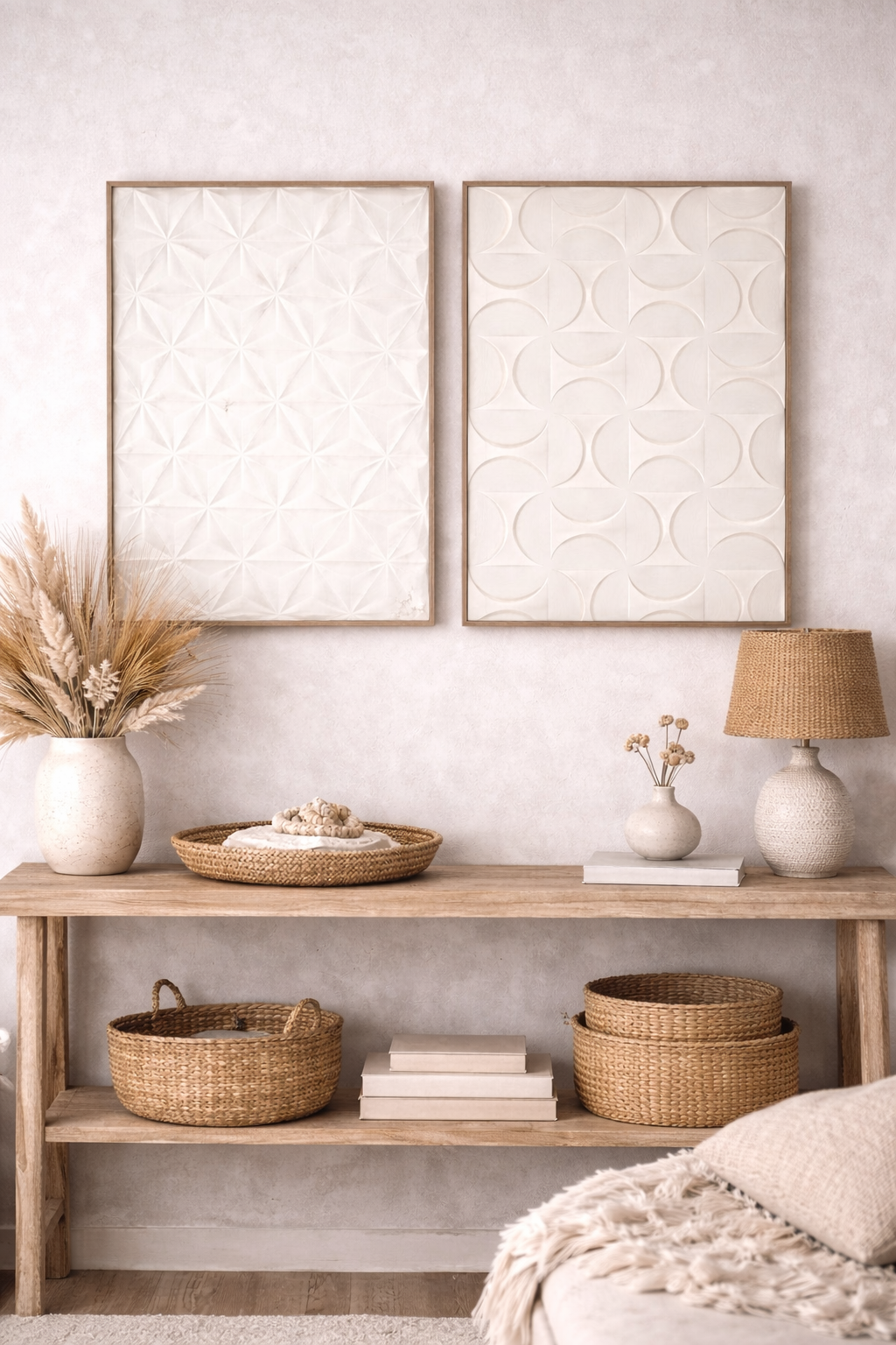 Tableau abstrait 3D en papier mâché