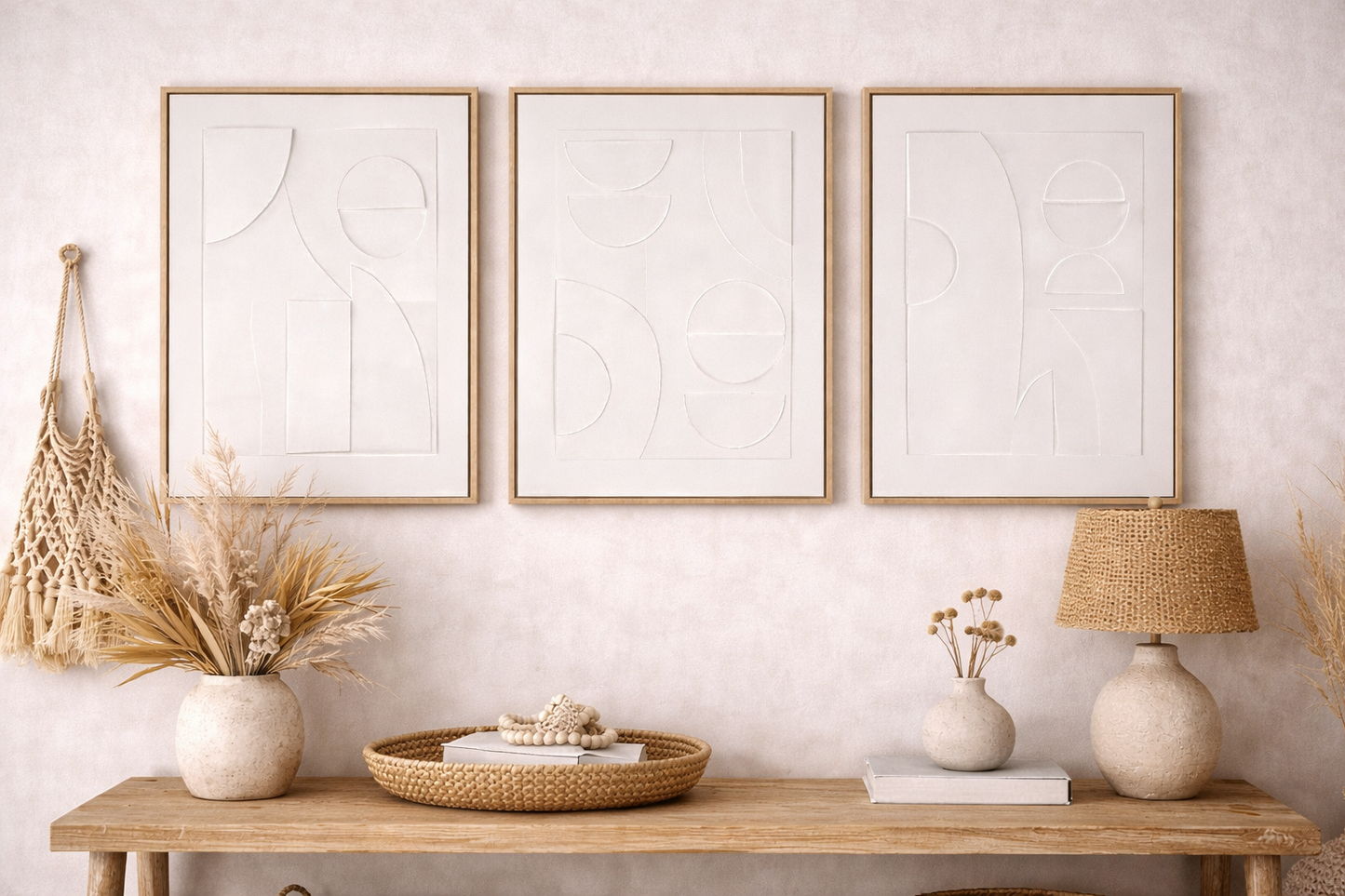 Set de 3 toiles murales – Abstrait 3D