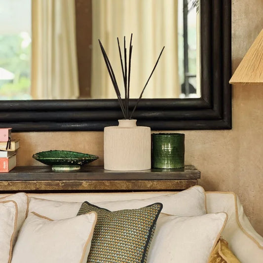 Diffuseur de parfum en céramique striée blanche – 500 ml