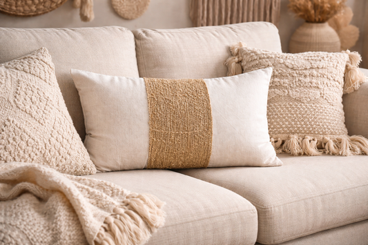 Housse de Coussin 30x50 cm - Jute naturelle