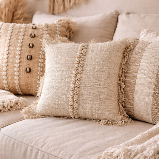 Housse de coussin 40x40 - Coquillages Cauris