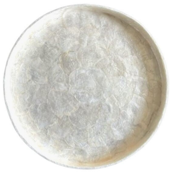 Plateau en capiz blanc – Nacre naturelle