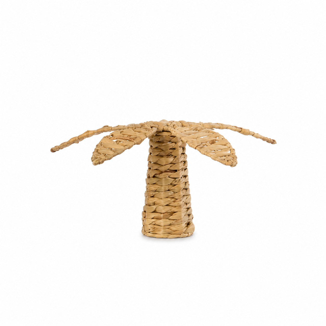 Palmier Décoratif Naturel en Jacinthe Tressée 20 cm