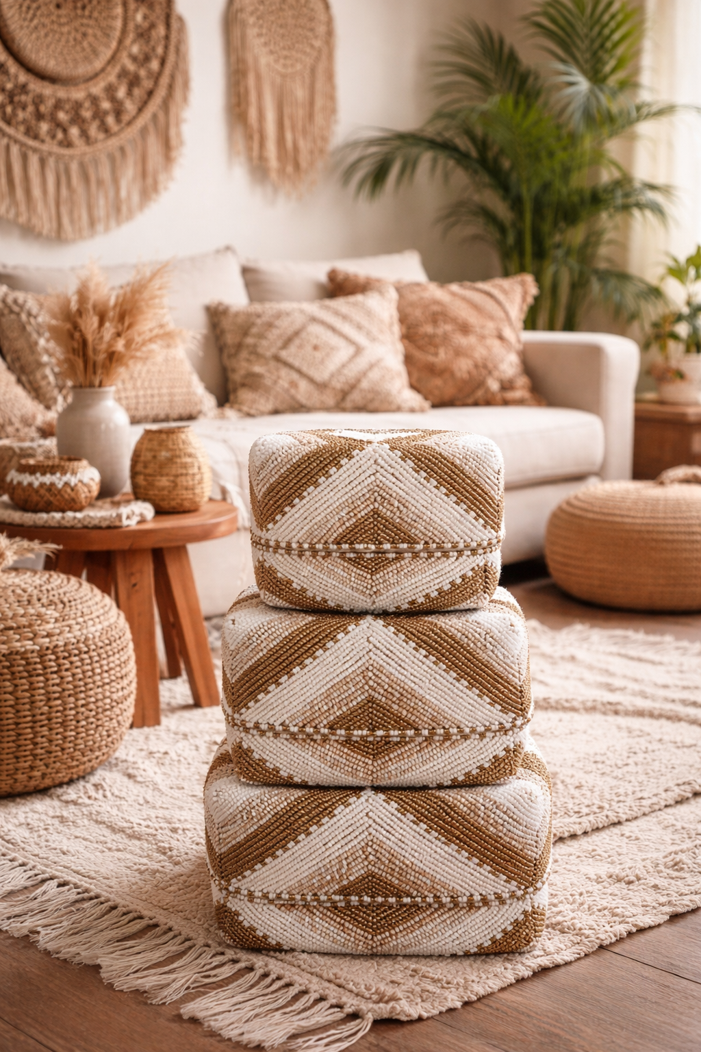 Boîte à offrande balinaise en perles – Fait main à Bali