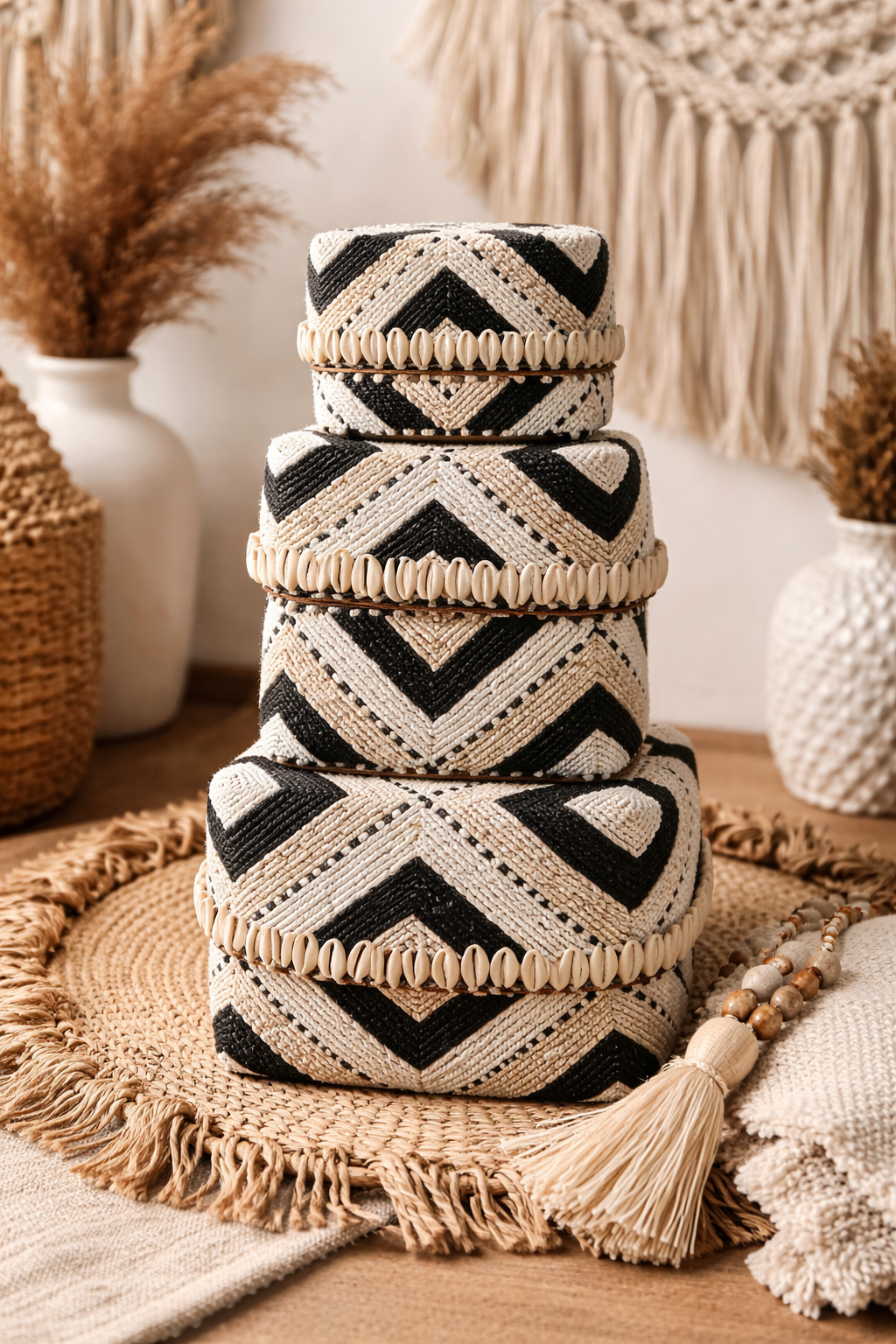 Boîte à offrande balinaise en perles – Fait main