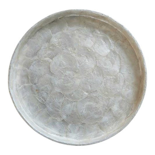Plateau en capiz blanc – Nacre naturelle