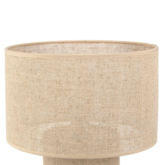 Lampe à poser en lin beige