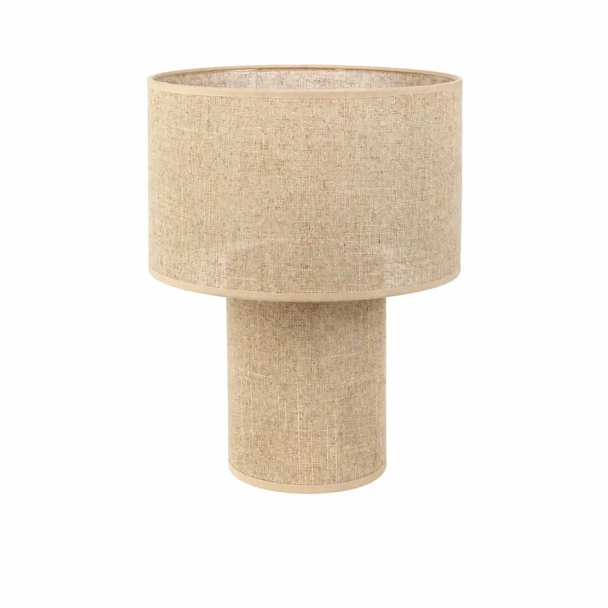Lampe à poser en lin beige
