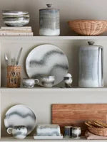 Set petit déjeuner en grès gris