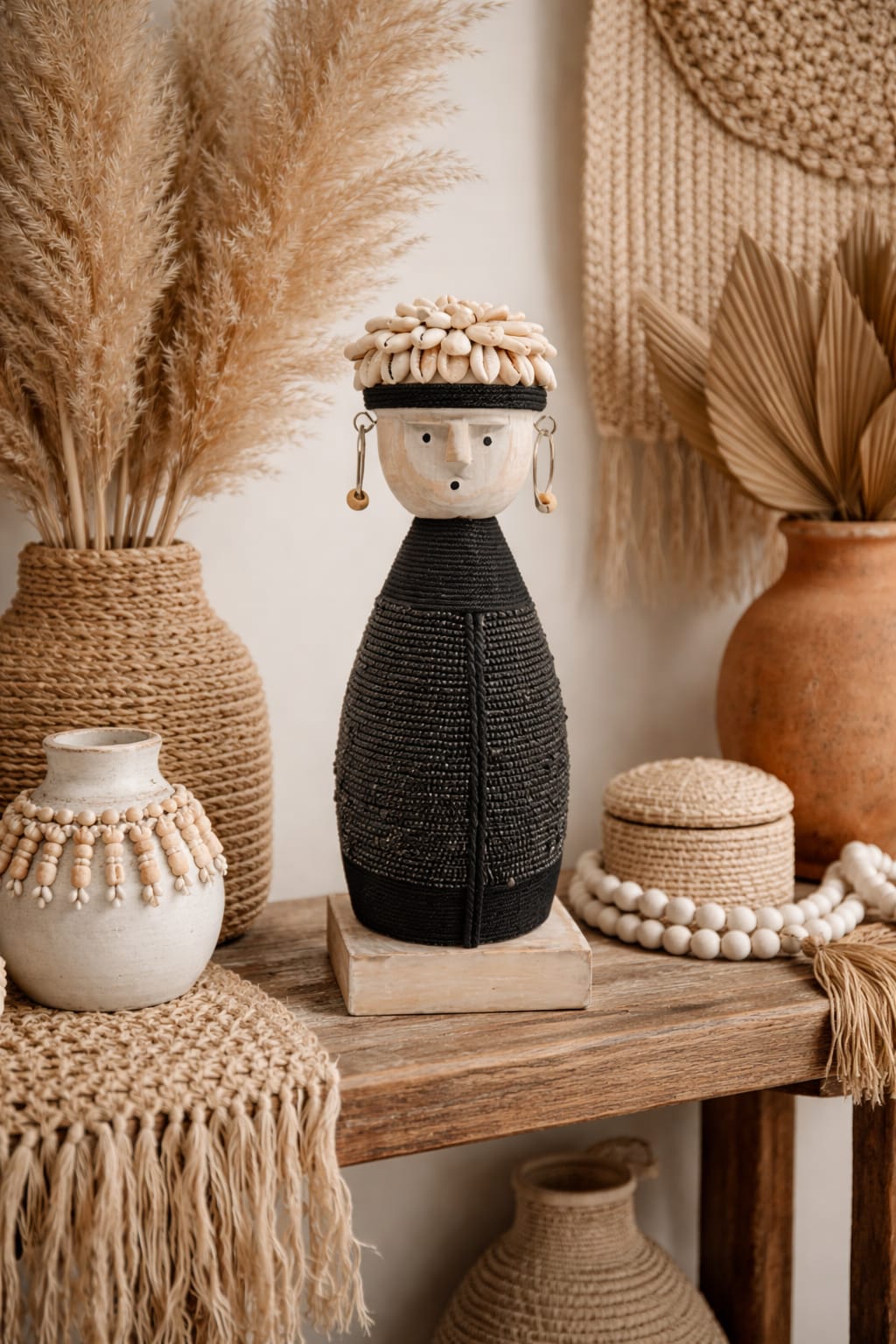 Statuette Namji en bois noire – Taille L