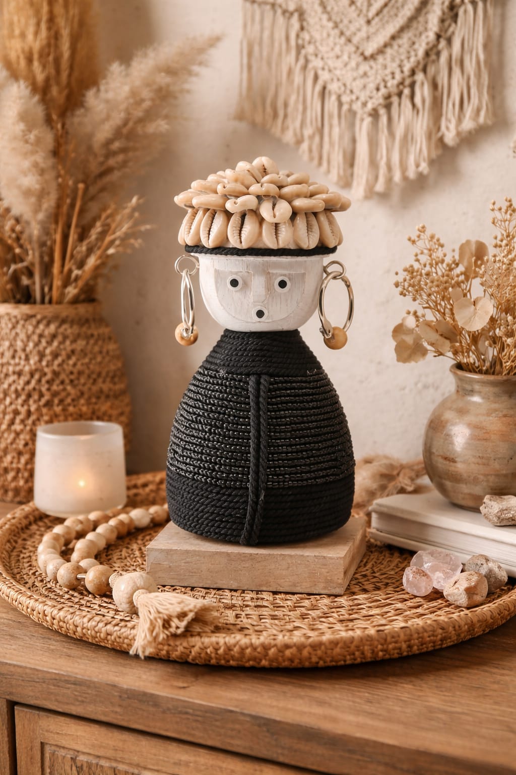 Statuette Namji en bois noire – Taille S