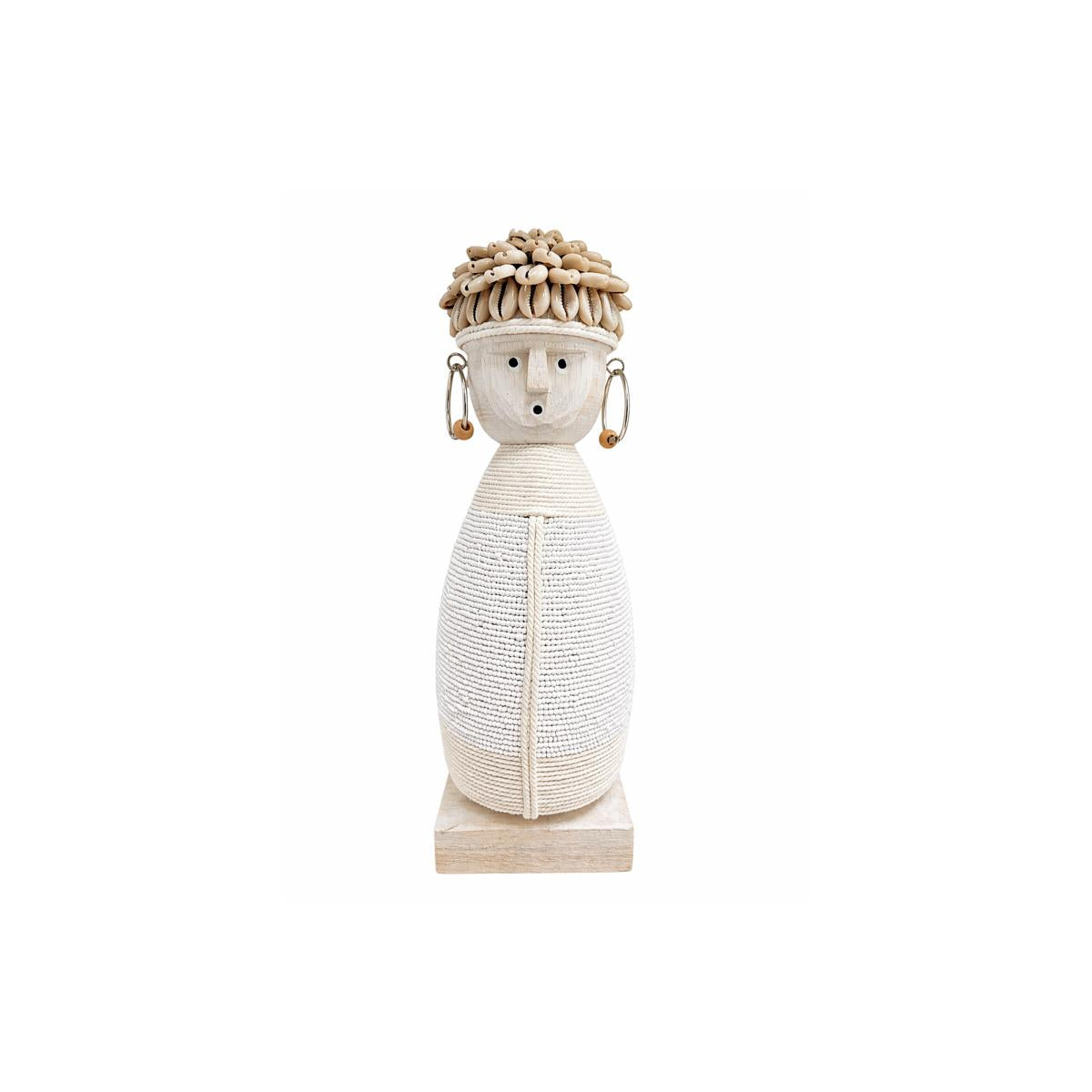 Statue Namji blanche en bois – grand modèle