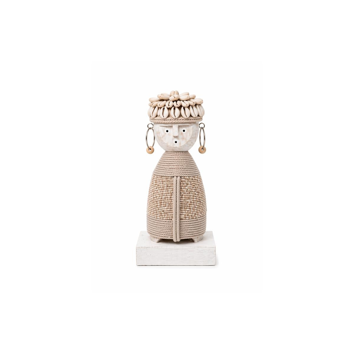 Statue Namji en bois beige – petit modèle