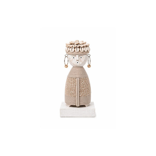 Statue Namji en bois beige – petit modèle
