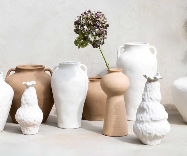Vase Rodas M en céramique blanche – Modèle moyen