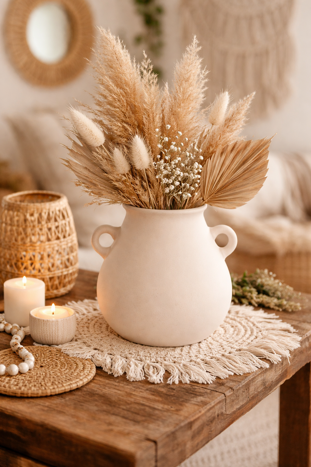 Vase en terre cuite – Style naturel bohème