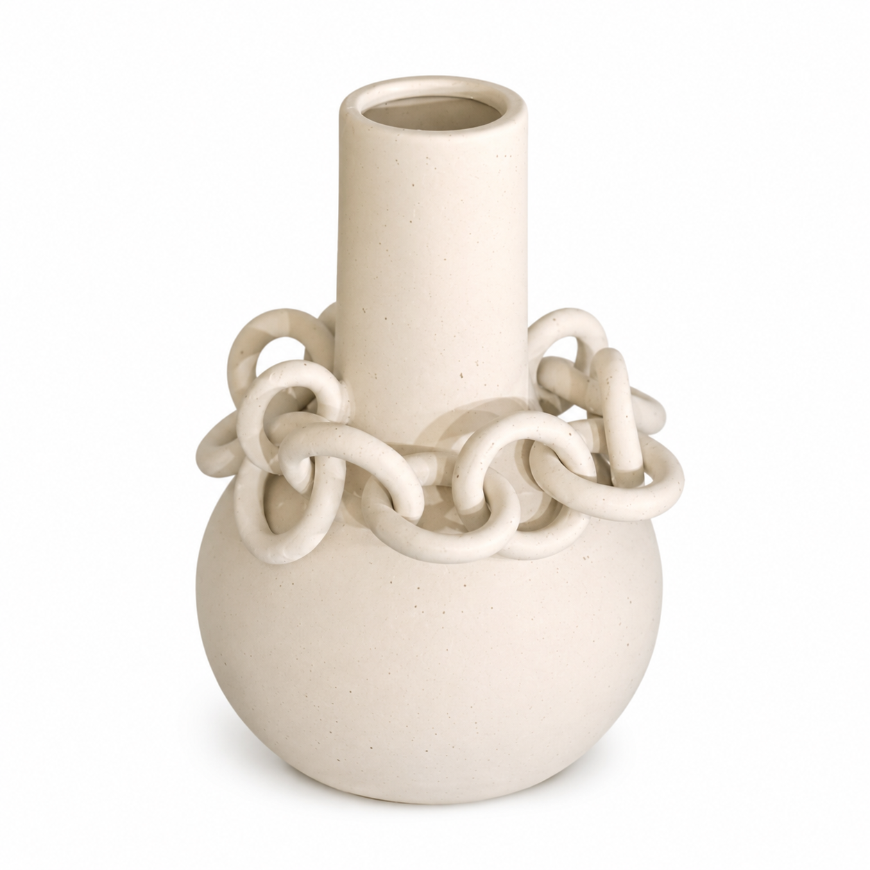 Vase en grès avec chaîne – Style méditerranéen